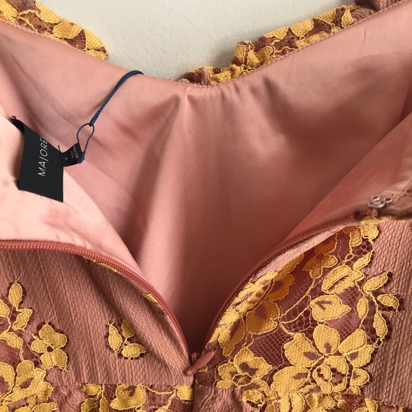 MAJORELLE NWT Sashi Midi Dress in Golden Blush - Picture 8 of 11